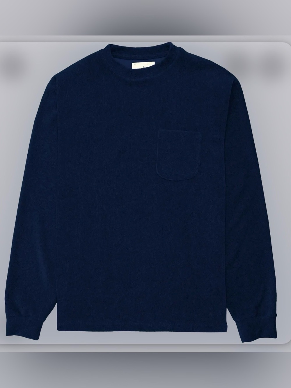 La Paz Portugal Duarte Navy Long Sleeve velvet crew neck